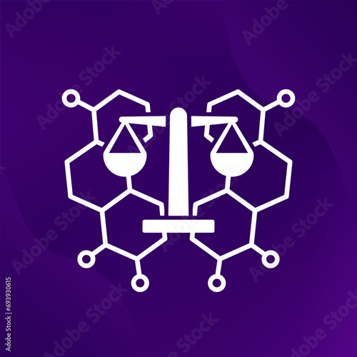 hormonal balance vector icon, balancing hormones