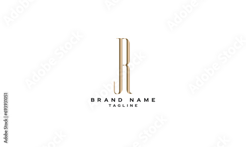 JR, RJ, Abstract initial monogram letter alphabet logo design