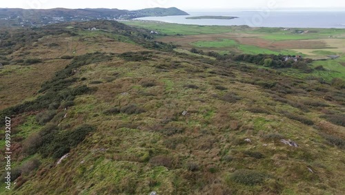 Aerial view of Cashelgolan, Castlegoland - County Donegal, Ireland. photo