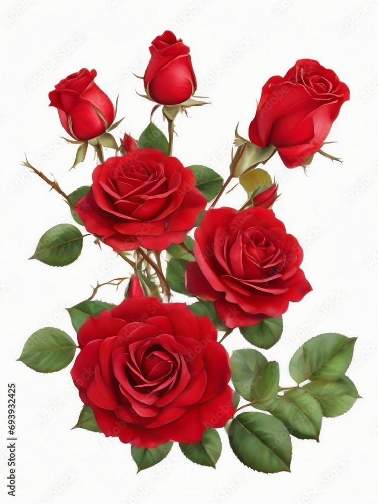 red roses isolated on white house red roses isolated on white house