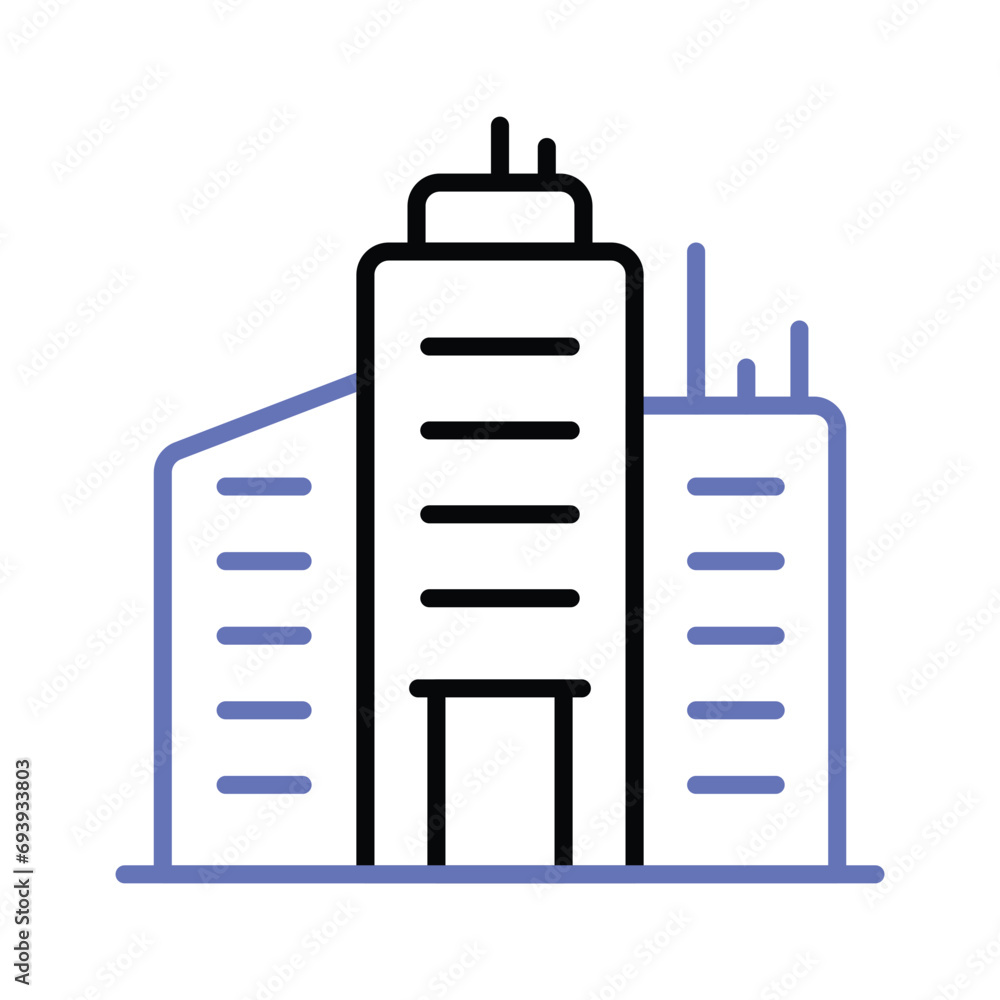 Office building vector design isolated on white background Office building vector design isolated on white background