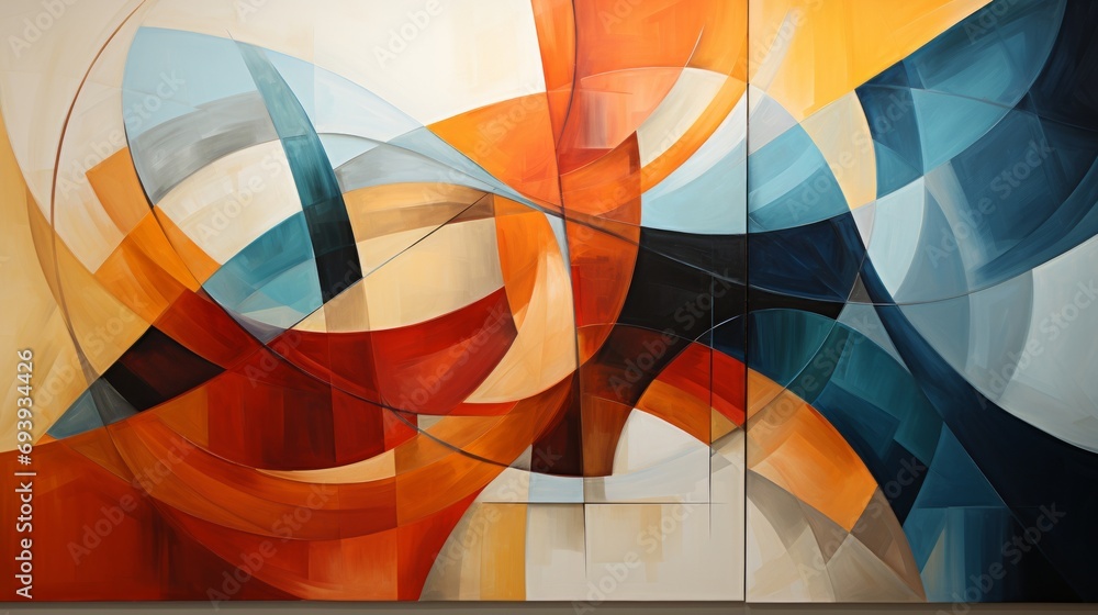 Vibrant brushstrokes of abstract color burst from the canvas in this modern art masterpiece, evoking a sense of creativity and emotion through the visual medium of paint