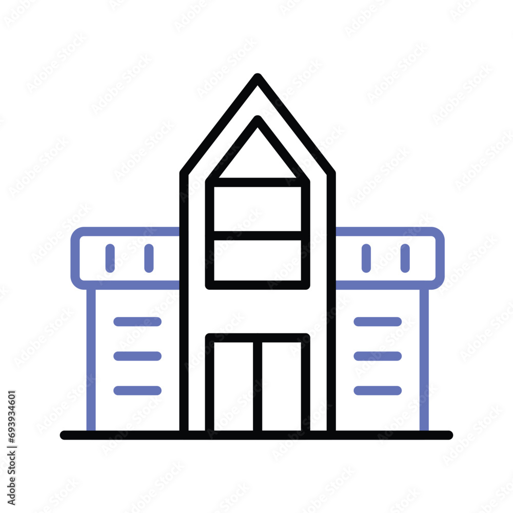 Get your hold on this amazing icon of university building, isolated on white background Get your hold on this amazing icon of university building, isolated on white background