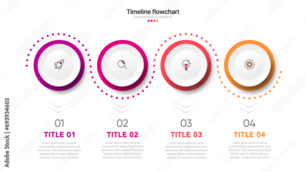 Timeline infographic design with 6 options or steps. Infographics for business concept. Can be used for presentations workflow layout, banner, process, diagram, flow chart, info graph, annual report. - obrazy, fototapety, plakaty 