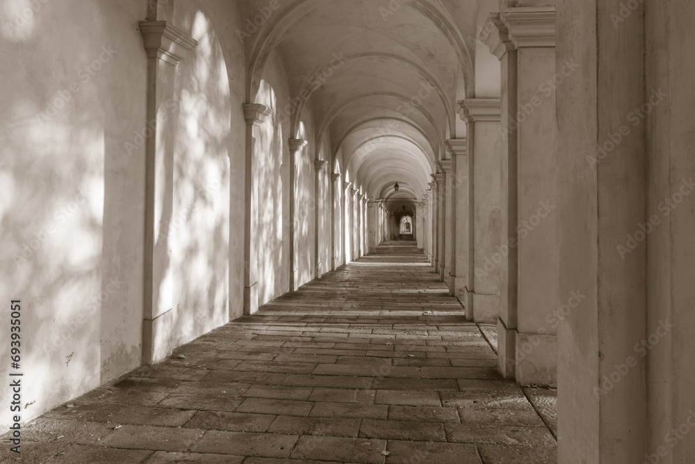 Vicenza - The porticoes of ascent to Santuario Santa Maria di Monte Berico.