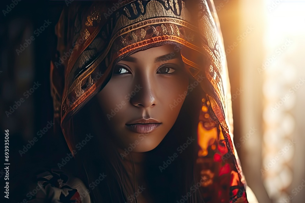 Caucasian girl in Indian traditional dress. Caucasian girl in Indian traditional dress.