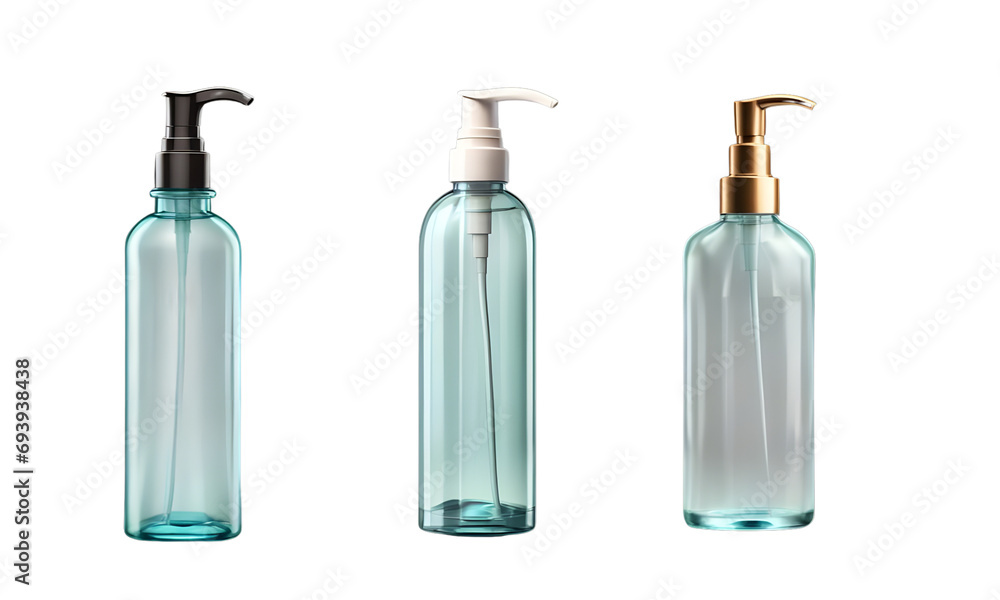 Transparent Background Isolation of a Sleek Blank Pump Bottle Transparent Background Isolation of a Sleek Blank Pump Bottle