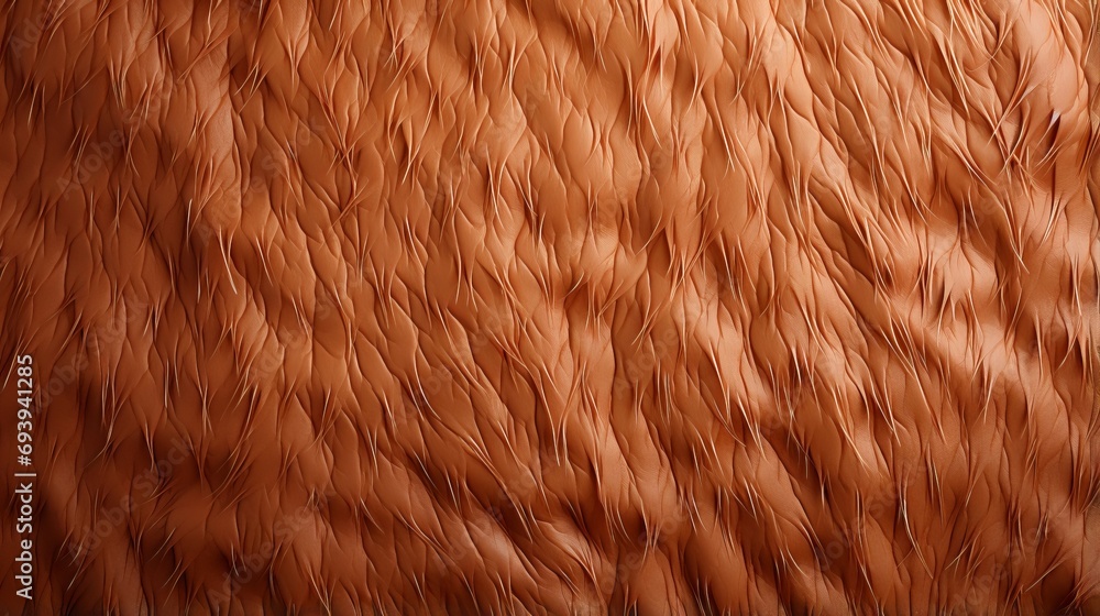 Naklejka premium A soft, tan fur is intertwined with a thick brown rope, evoking a sense of natural beauty and rustic charm