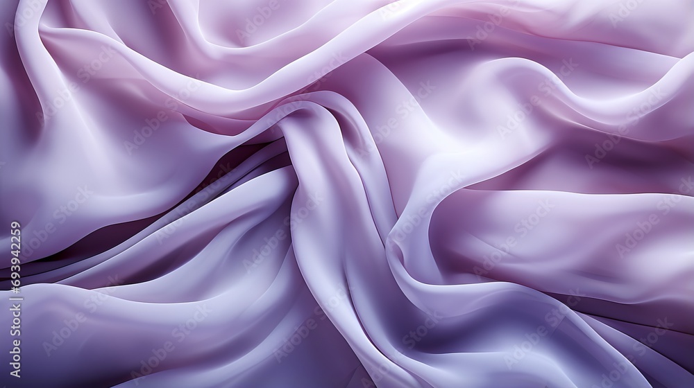 Fototapeta premium Delicate lilac silk threads intricately woven together, creating a rich and luxurious purple fabric fit for elegant clothing