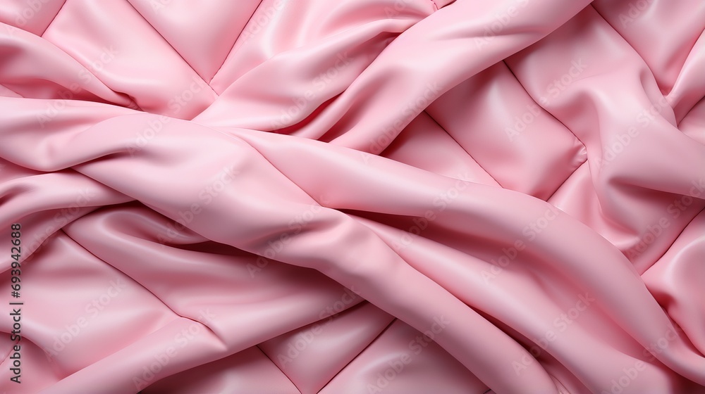 Obraz premium Soft and delicate, a rosy silk satin fabric reveals its luxurious texture, enticing the viewer with thoughts of elegant clothing and refined textiles