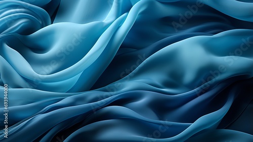 Vibrant blue threads intertwine, creating an abstract masterpiece of fabric that evokes feelings of elegance and style