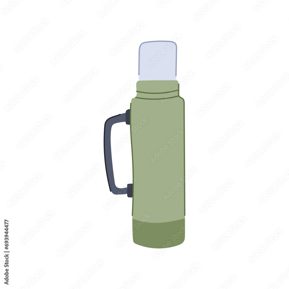 water thermos cartoon. thermo drink, flask steel, cap metal water thermos sign. isolated symbol vector illustration