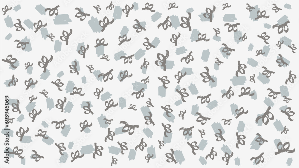 Gray grey and blue vector organic confetti background