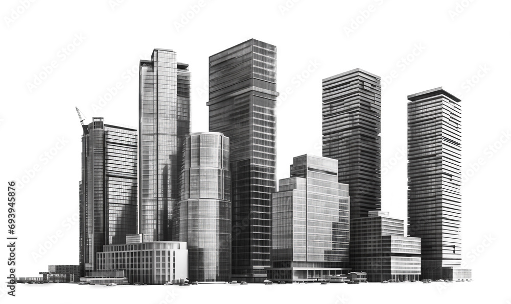 Modern city sketch