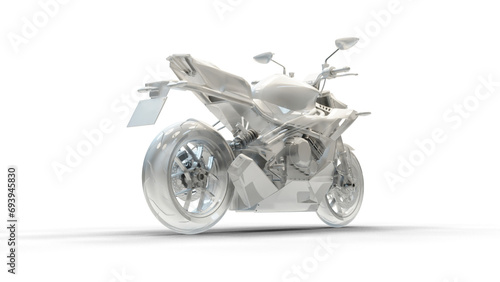 Concept 6 Street - 3D Motorcycle concept design on a transparent background