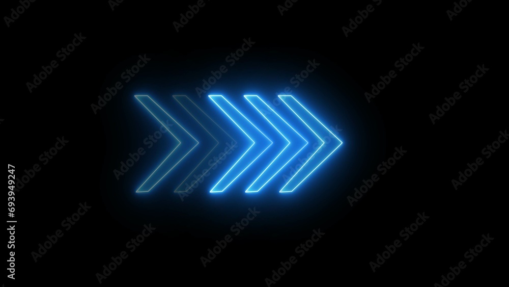 Glowing neon arrow loading icon illustration 4k Glowing neon arrow loading icon illustration 4k
