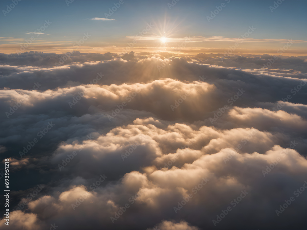 Beautiful Cloud at the morning from above sky Generative AI illustration Beautiful Cloud at the morning from above sky Generative AI illustration