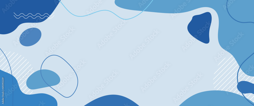 Blue vector modern abstract background with shapes