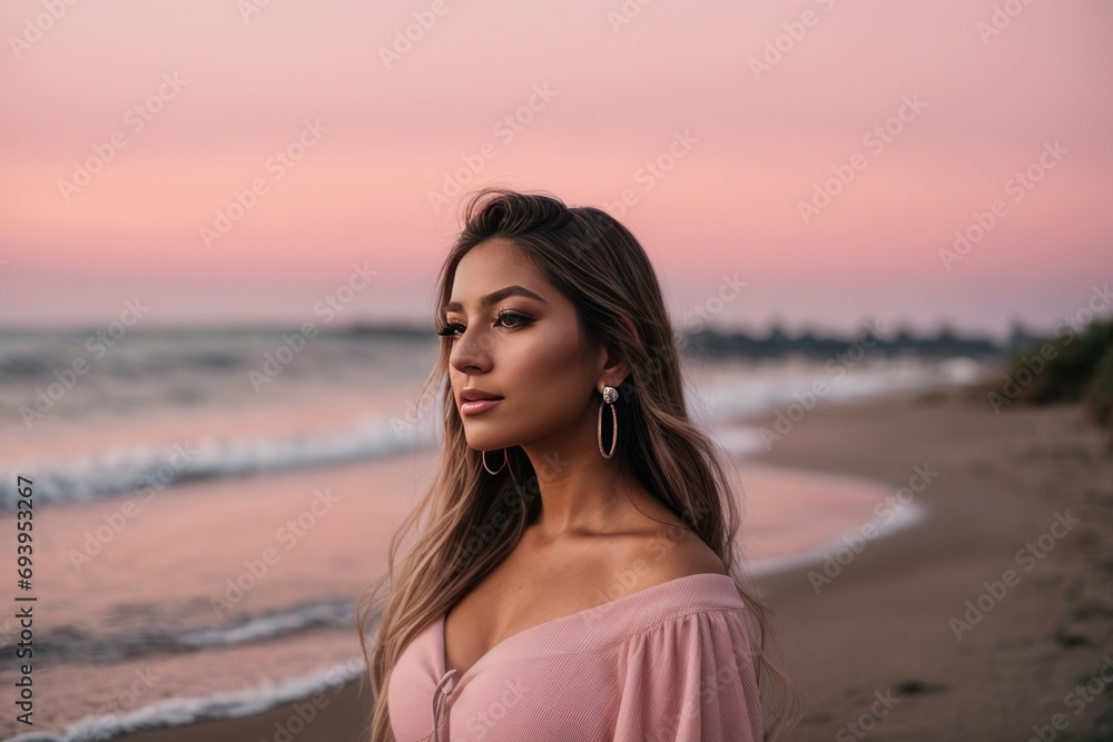 Photorealistic AI generated European woman at the Beach Photorealistic AI generated European woman at the Beach
