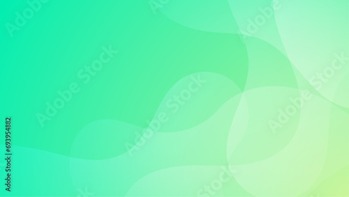 Green and white abstract background with shapes