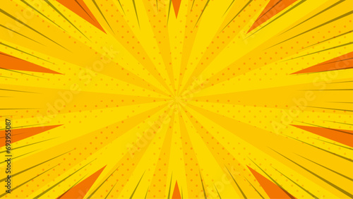 Orange and yellow vector classic vintage rays sunburst retro background