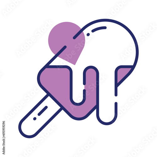 Ice cream cup in modern style, ready to use and download