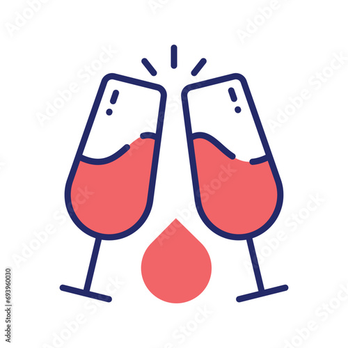 Cheers vector icon isolated on white background, ready for premium use