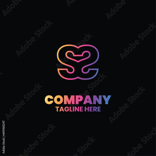 abstract logo with gradient colors