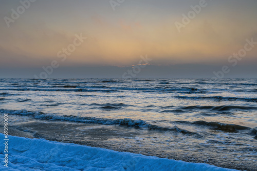 Baltic sea coast in winter time.