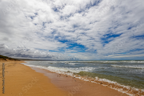 A view over the ocean, coastline and beaches of Witsand, Western Cape, South Africa. photo