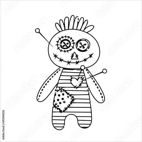 voodoo coloring page for kids