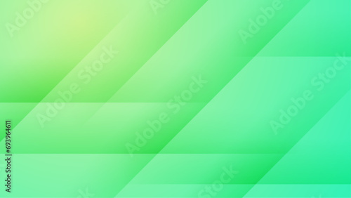 Green abstract background with shapes