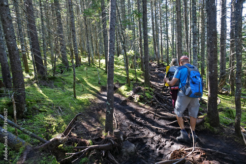 Randonnée dans le Parc National de la Jacques-Cartier au Canada