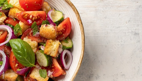 Traditional Tuscan Panzanella Salad photo