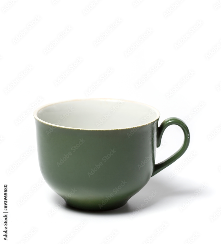 Green tea mug on white background Green tea mug on white background
