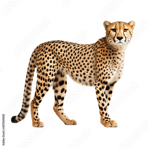 Cheetah. Wildlife photography. Isolated on a transparent background.