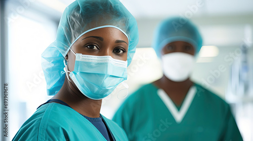 Portrait of a Nurse with Mask