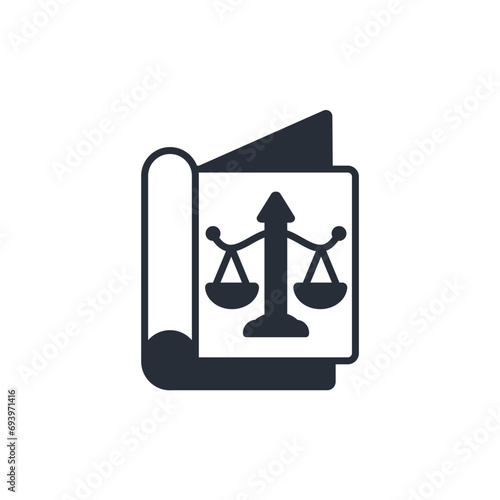 legal icon. vector.Editable stroke.linear style sign for use web design,logo.Symbol illustration.