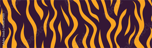 Waved pattern. Jungle strip. Unique abstract hand-drawn wave patterns. Seamless pattern. Hand drawn tiger seamless texture.