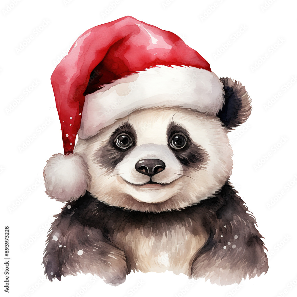 Panda wearing a santa hat Panda wearing a santa hat