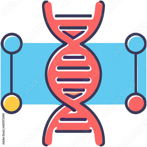 DNA strands forming a network. vektor icon illustation