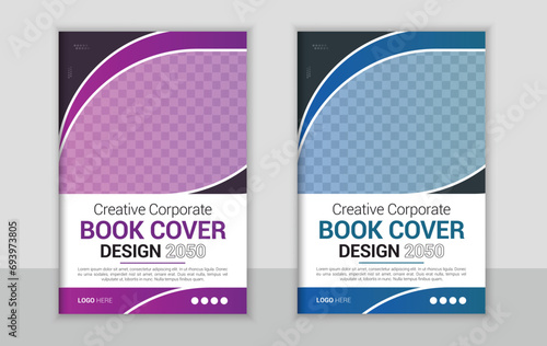 Vector corporate book cover design or modern business annual report book cover template