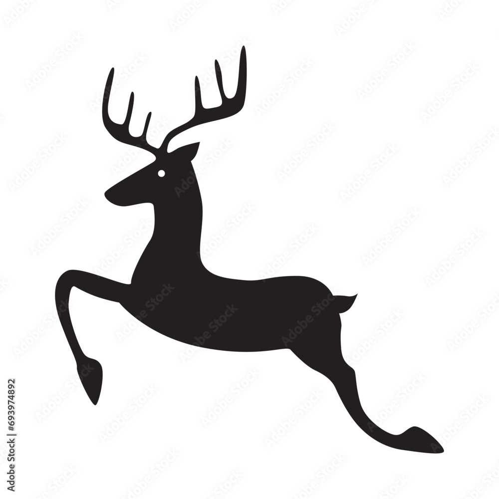 Christmas and new year deer isolated icon. Vector illustration. Christmas and new year deer isolated icon. Vector illustration.