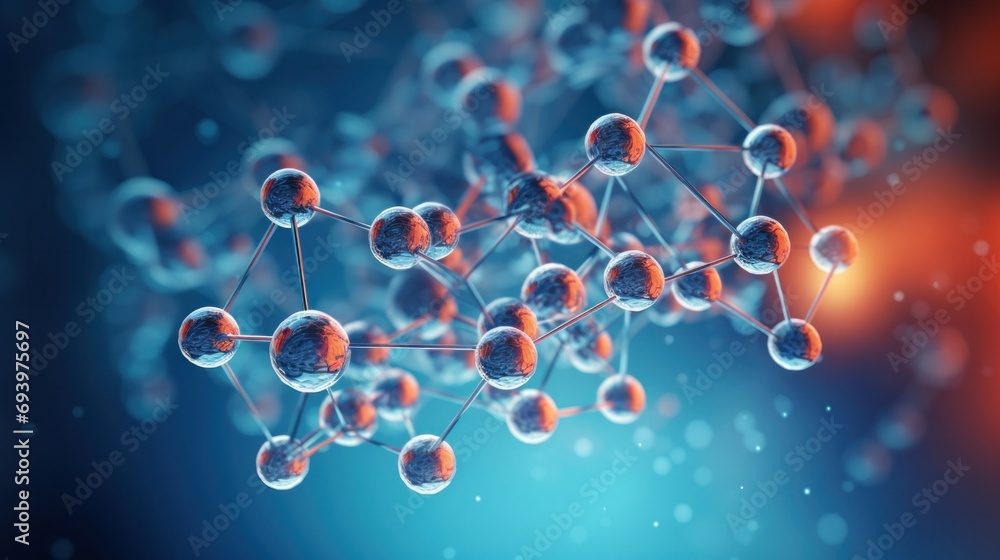 molecule or atom, Abstract structure for Science or medical background, 3d illustration, science, atom, abstract, chemistry, structure, blue, chemical, background. molecule or atom, Abstract structure for Science or medical background, 3d illustration, science, atom, abstract, chemistry, structure, blue, chemical, background.