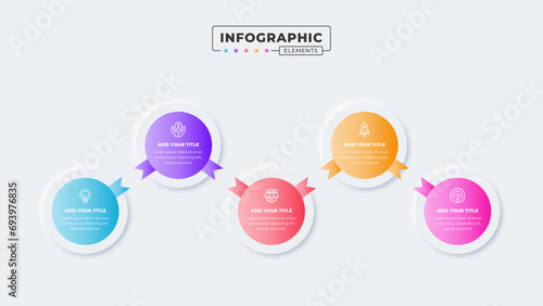 Vector presentation label infographic design template with 4 steps or options
