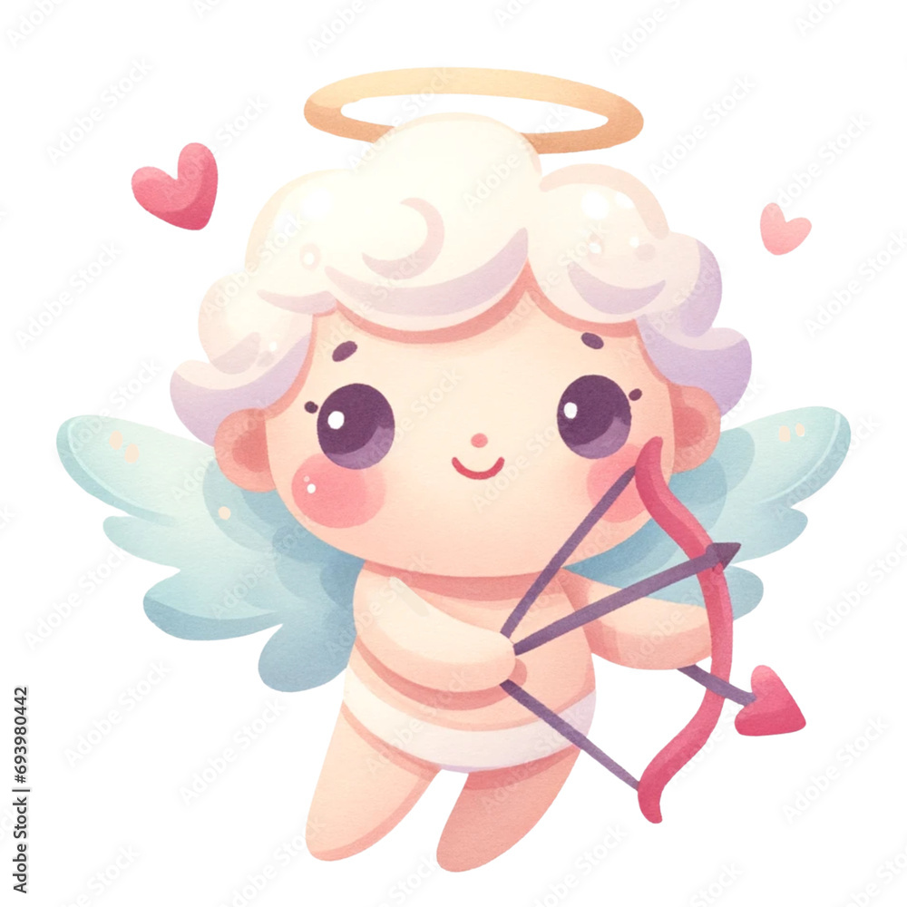 cute watercolor cupid cute watercolor cupid
