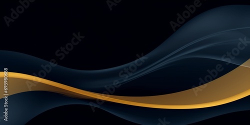 Abstract navy blue and gold background, AI generated