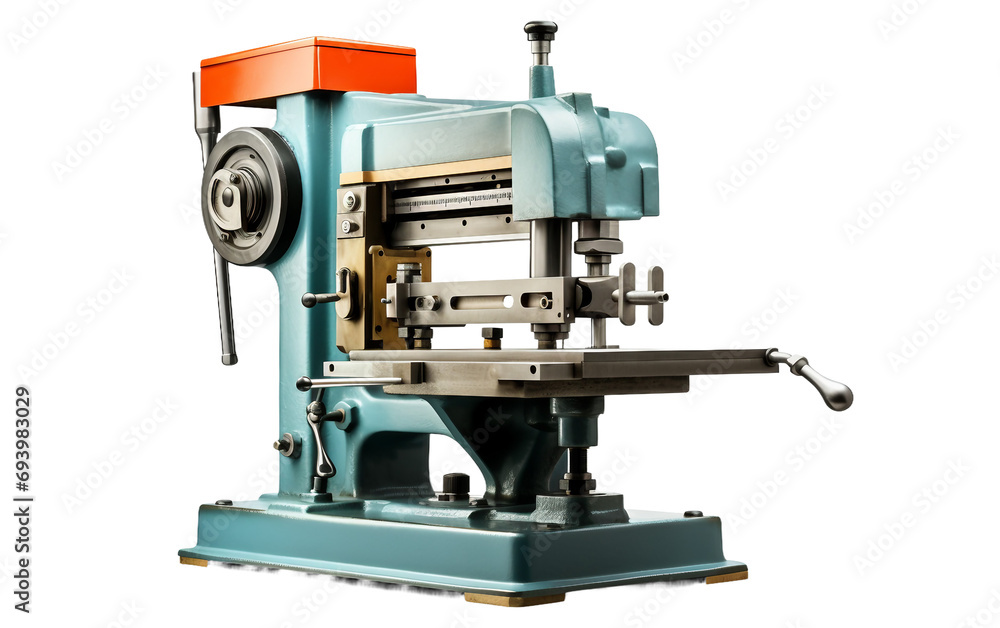 Turret Punch Press isolated on transparent background.