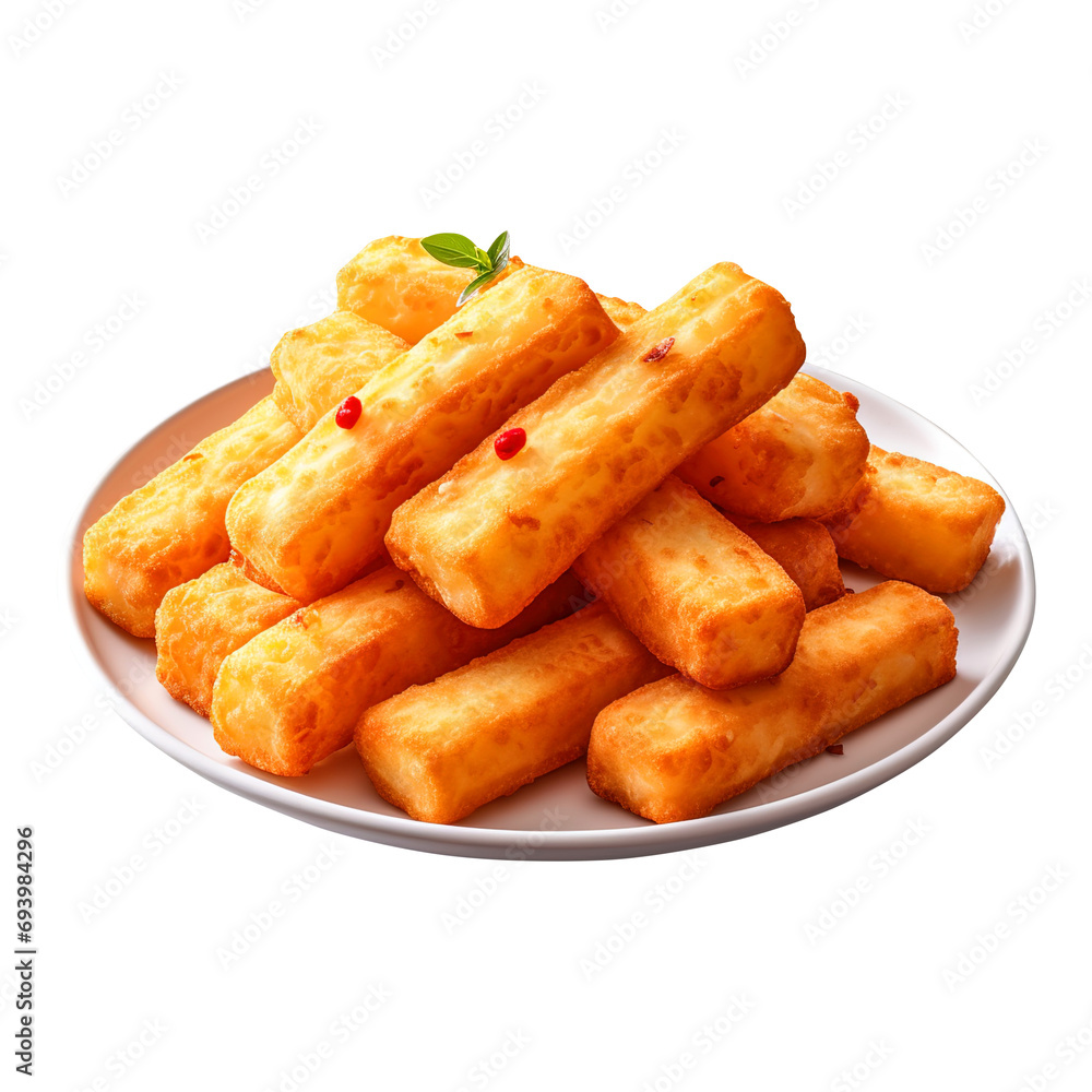 Fried cheese sticks on a plate Fried cheese sticks on a plate