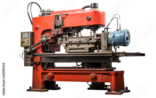 Punch Press machine isolated on transparent background.